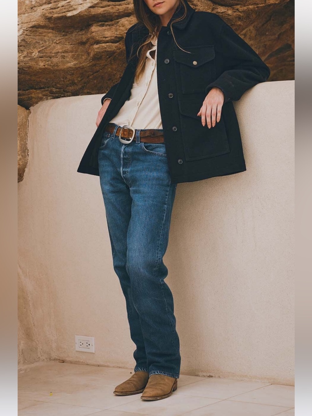 Rare Vintage USA C.C. Filson Virgin Wool Mackinaw Cruiser brown Women’n Jacket m - Picture 11 of 11